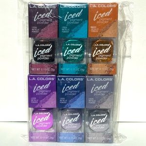 L.A. Colors Iced Pigment Powder Set - Loose Metallic Powder